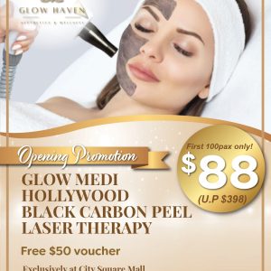 City Square Mall Outlet Exclusive! Glow Medi Hollywood Black Carbon Peel Laser Therapy First Trial – $88 (UP $398)
