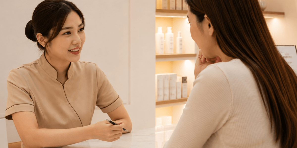 Skincare-doctor-consulting-patient-for-a-professional-facial-plan